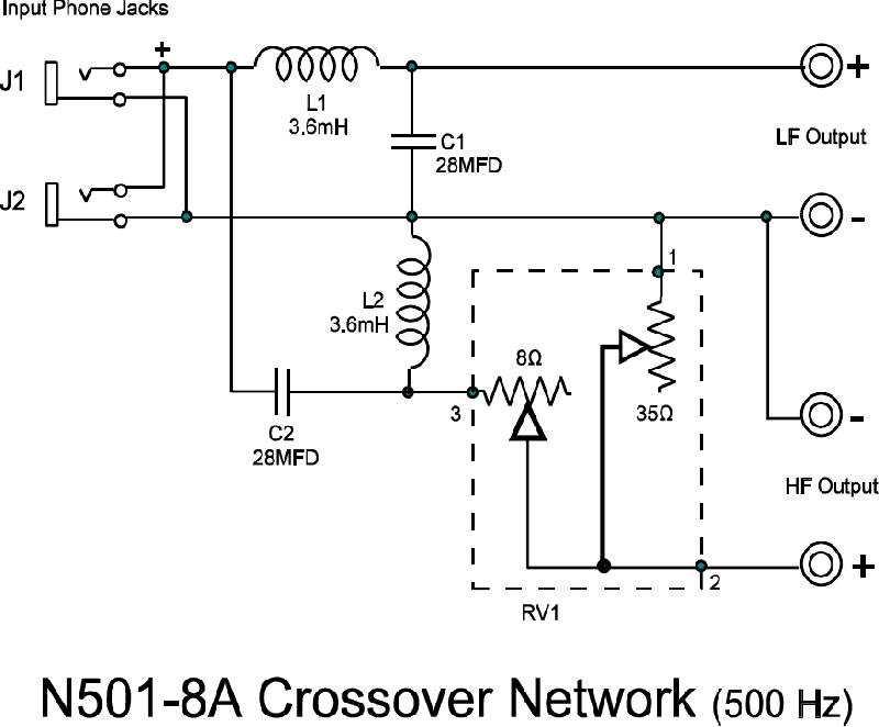 Altec Lansing N501-8A CROSSOVER NETWORK - SCHEMATIC Other Manual PDF ...